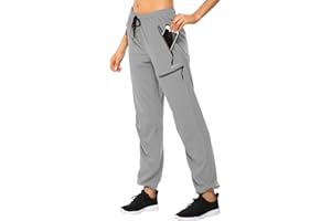 MOCOLY Pantalones Trekking Mujer Pantalón de Senderismo Acampar Protección UV Exteriores con Bolsillos de Utilidad Cremallera