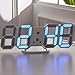 Produktbild Unbekannt Wanduhr LED Uhr Wanddekorationen Desktop Wecker Thermometer Mode Kreativität Anhänger Ornamente Wohnzimmer Büro,Blue