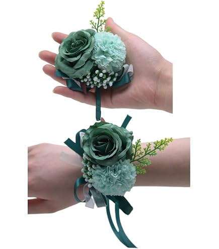 Zythrem Corsetti Polso Matrimonio - Bouquet Rose Viola E Bianco - Foto 4