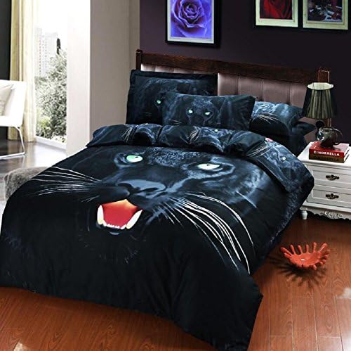 GY&amp;H Duvet Cover Sets Cotton activity 3D three-dimensional oil painting animal four sets of bedding (quilt Cover × 1PC, Bed Sheet × 1PC, Pillowcase × 2PCS),A,null