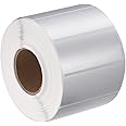 True-Ally 50x25 Silver Non tearable NT Labels Glossy 50mm x 25mm - 1000 /Roll - Self Adhesive Sticker Used in Industries Such as Cosmetics, Electronics, and Luxury Goods (Pack of 1)