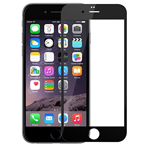iPhone 6S Glasfolie, EnGive Vollglasfolie iPhone 6S Schutzglas Echtglasfolie Displayschutzfolie Panzerglas (iPhone 6s, Schwarz) - 3