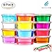 Price comparison product image Kids Toys Fluffy Slime Kit Light Clay Childrens Toys for Boys and Children Gifts Birthday Gifts and Sensory Play Stress Relief Toy No Borax for Kids and Adults Pack of 12 Color