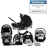 RIESIGER LIEFERUMFANG ✓ Dieses Kinderwagen-Paket lässt keine Wünsche offen und wird Sie und Ihr Kind vom Säuglingsalter an begleiten. Enthalten sind sowohl eine Babyschale (für das Auto), eine Babywanne und ein Sportwagensitz (Buggy). Die einzelnen Kinderwagen-Aufsätze lassen sich in sekundenschnelle wechseln. Die ausgeklügelte Konstruktion ist leicht zu bedienen. Durch das geringe Gewicht und die schmale Bauweise können Sie den Kinderwagen sehr einfach im Auto verstauen.