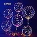 Price comparison product image IvyLife LED Balloons Latex Transparent Balloons with Flash Colorful String Decoration for Wedding, Party, Festival, Birthday (6 pcs)