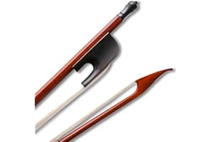 WUQIMUSC 4/4 full size Arco Violino Arco Stile Barocco Brasile Arco di Ebano Rana Naturale Bianco Arco Capelli Arco