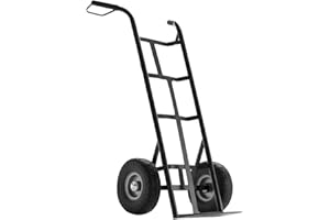 Avilia - Carrello con Ruote Portatutto in Acciaio da 250Kg per Trasporto Sicuro di Carichi Voluminosi, con Maniglie Antiscivolo, Ruote e Struttura Compatta Maneggevole (Nero)