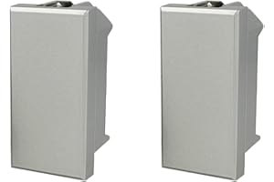 A2ZWORLD SANDASDON SD20000 2 Tapas para llaves 1M tapa ciega con Bticino Axolute compatible (Plata)