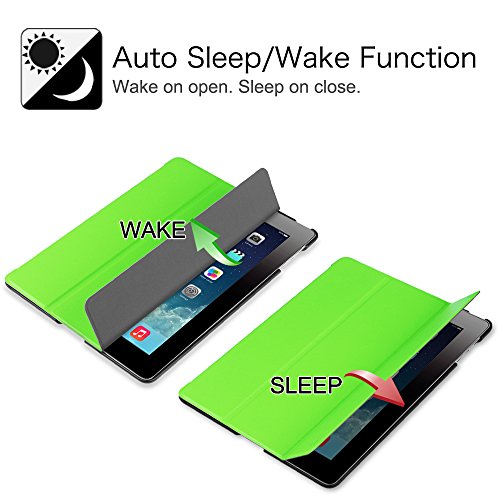 Fintie Apple iPad 2/3/4 Hülle Case – Ultra Slim Superleicht Schutzhülle Smart Shell Cover Tasche Etui mit Auto Schlaf / Wach und Standfunktion für Apple iPad 2 / iPad 3 / iPad 4 Retina, Grün - 4