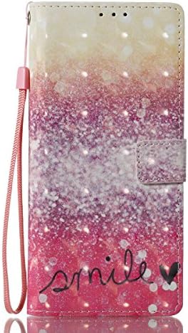 Gelusuk LG K7/LG K8 Leather Case,Ultra Slim PU Leather Bookstyle Magnet Flip Cover Wallet Case with Integrated Card&Cash Slots and Stand Function Phone Case Protective Cover for LG K7/LG K8-Desert Smile