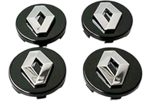 HEYCE 4Pcs Cache Moyeu Capuchons De Centre Enjoliveurs De Roue Voiture Cache Moyeux Jante 57mm pour Koleos Duster Megane,Black