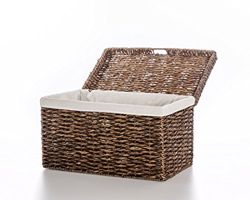 Casa Mina Truhe Wäschetruhe aus Wasserhyazinthe „Bali“ braun 70cm - 3