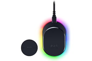 Razer Mouse Dock Pro & Charging Puck - Dock di ricarica wireless magnetico e modulo per mouse compatibili (Hyperspeed 8K Hz, 8 luci RGB Chroma) Nero