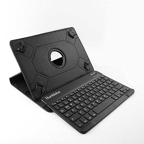 360° drehbare Schutzhülle + Bluetooth Tastatur für 10.1" Samsung Galaxy Tab A SCHWARZ [SM-T580, SM-T585][Tasche, Cover, Case, Etui, Schutz, Hülle, Tablet]