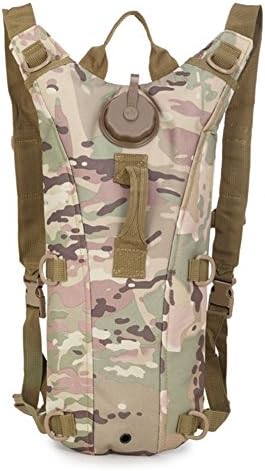 AireLibre 3L Tactical Water Bag Hiking Hydration Backpack with Water Bladder for Cycling Climbing Camping Outdoor sports (CP Camouflage)
