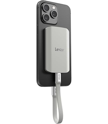 Lexar ES3 SSD Externo 1TB, SSD Portátil USB3.2 Gen2, PSSD hasta 1050MB/s Lectura, 1000MB/s Escritura, Unidad de Estado sólido Externa Compatible con iPhone15 Series/Mac/PS5/XBOX(LES3XXX001T-RNSNG