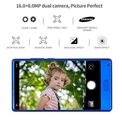 Cellulari in Offerta, DOOGEE MIX Smartphone Dual SIM - Android 7.0 MediaTek Helio P25 Octa-core Telefonia Mobile - 5.5 Pollici Bezel-less 4G Telefoni Cellulari - 6GB RAM+64GB ROM - 3380mAh 16.0MP-Blu