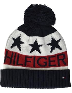Tommy Hilfiger Jungen Mütze Kids Hilfiger Pom Beanie Mehrfarbig (Corporate Clrs 901), One Size