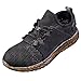 Produktbild Arbeitsschuhe Herren Turnschuhe Laufschuhe Atmungsaktiv Mesh Tuch Arbeitsversicherungsschuhe Schnürer Faule Schuhe Schnellverschluss Outdoorschuhe Sneaker (Schwarz1, 40)
