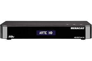 Megasat HD 935 Twin V4 – Twin-Sat-Receiver (2 Empfänger, SAT>IP Client & Server, PVR, Bluetooth 5.1 zur Übertragung von Audio an Kopfhörer/Lautsprecher) – Schwarz