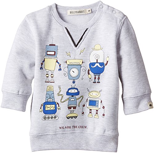 Billy Bandit Baby-Boys V05006 Sweatshirt, Grey (Gris Clair Chine), 6-9 Months (Manufacturer Size:09 Months)