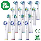 【Cabezal de cepillo de dientes de 16 piezas】: Los cabezales de repuesto del cepillo de dientes incluyen 4 Floss Action, 4 Cross Action, 4 Precision Clean y 4 3D White. 4 cabezales de cepillo diferentes 4 experiencia de dientes diferentes, para adaptarse a todas sus necesidades orales personales y familiares. La sonrisa te hará sentir más seguro de ti mismo, aferrarte a cepillarte los dientes y proteger tu boca.