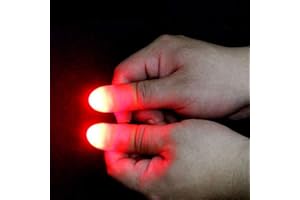 Jorzer Lampada da Barretta a LED, Trick Magic Trick, 2pcs Accendi Le Dita Lampeggianti, Punte del Pollice per Le Dita del Trucco Magico Che Appaiono Luce, Strumento di Scherzo Finto Finto