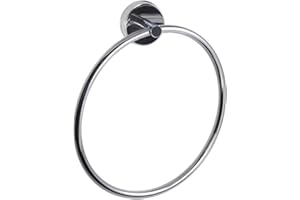 Kapitan Stainless Steel Towel Ring 6.70 inches/ 17 cm, Self Adhesive or Screws Mounting, Polished Finish,Made in EU, 20 Years Warranty