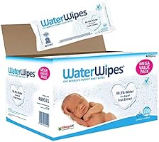 WaterWipes Mega Value Box Baby Wipes - Pack of 12 Pouches x 60 Sheets, 720 Wipes