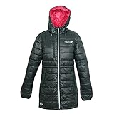 winddicht, atmungsaktiv DEPROC-Active Damen Daunenmantel Gilmour Women Long Kurzmantel, schwarz, 52