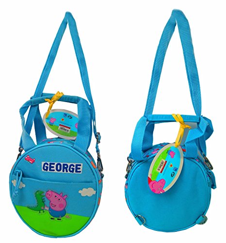 Peppa Pig y George Kinder bolsa de almuerzo con el kit  perfecto para pre-Ni  os  con licencia oficial  BLUE 