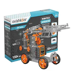Avishkaar Robotics Advanced Kit, 150-in-1 DIY STEM Metal Kit, Multicolor, 150+ Parts, Learn Robotics, Coding & Mechanical Design, Made in India, Best Educational Birthday Gift Toy for Boys, Girls & Kids aged 10+