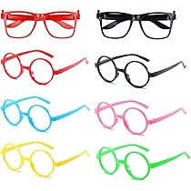 Occhiali Da Bambino Senza Lenti | Confezione Da 4 | Montatura Rotonda Nera | Per Costumi E Feste - Foto 4