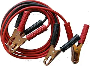 Grofilo Car Heavy Duty Auto Jumper Battery Motorist Jump Leads Booster Cable 500AMP PVC Fully Insulated Metal Clips and Operating Instructions.