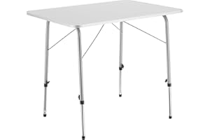 TecTake® Mesa Plegable, Mesa Jardín Exterior con Bordes de Aluminio, Tablero MDF, Fácil Limpieza, Ideal Acampadas, Jardín, Terraza, Picnic, 80x60x68cm