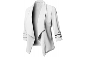 Iuyhau Womens Casual Blazers Jackets Lapel Open Front Long Sleeve Work Office Cardigan Lightweight Business Lounge Dressy Blazer Outfit for Work