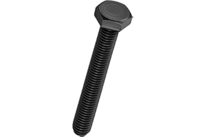 Kozelo 5 Pcs Hex Head Screws Bolts - [M10-1.5x70] Carbon Steel Grade 10.9 Fully Threaded Hex Tap Metric Hexagon Head Machine Bolts Right Hand External Hex Drive, Black