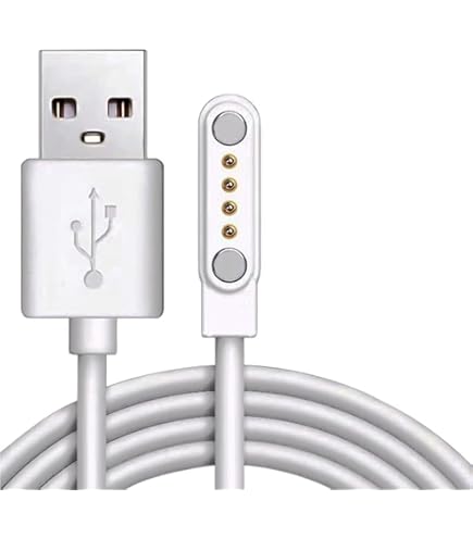 GO SHOPS Noise Colorfit Qube Smart Watch Charger 2 Pin Usb Charger Magnetic Charging Cable - View #5