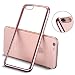 Produktbild iPhone 8 hülle, iPhone 7 hülle, Mture Tasten Schutzhülle iPhone 8 / 7 Transparent Case Cover Bumper Anti-Scratch Plating TPU Silikon Durchsichtig Handyhülle für iPhone 8 / iPhone 7 (Rose Gold)