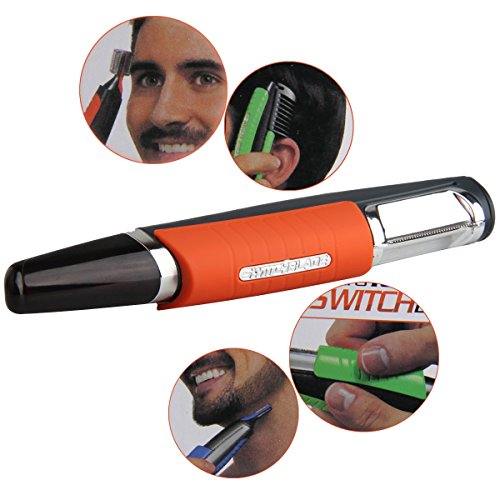 SOONHUA 2 in 1 Hair Trimmer MicroTouch Switchblade Shaver Eyebrow Trimmers Grooming Tool Kit