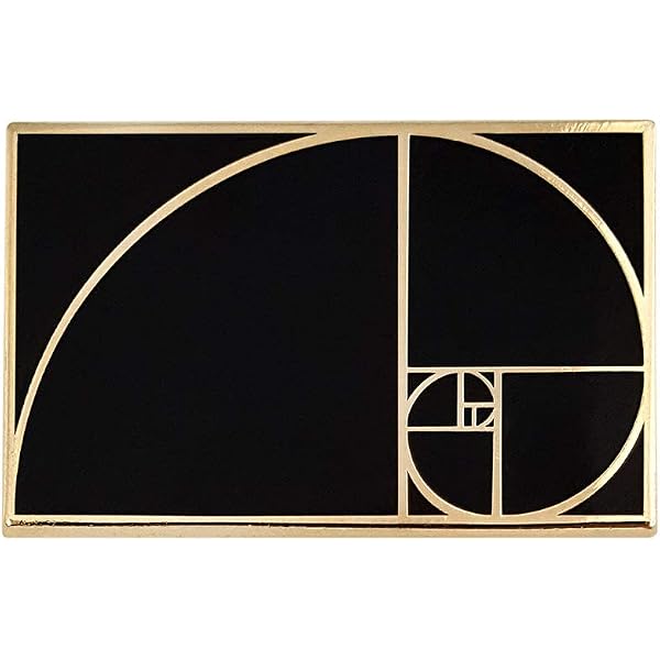 Science Geek Badge Golden Ratio Metal Lapel Pin - Fibonacci Sequence ...