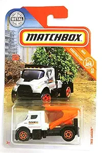 Matchbox 2019 Tree Lugger MBX Construction White & Orange 26/100 Short Box by Mattel