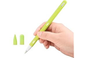 Teyomi® Compatible avec Apple Pencil 2 Etui, Étui de Protection en Silicone Compatible avec Apple Pencil 2ème génération avec 2 protège-Plume Vert