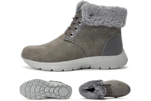 ZZS Damen Winter Schnee Ankle Boot-Bequeme kurze Booties Outdoor Warme Walking Wanderschuhe