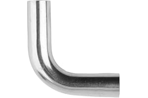 EAWFGTUW Gomito multiuso in acciaio inox a 90 gradi, curva mandrino, sistemi di scarico automobilistici (38 mm)