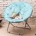 Produktbild WJSW Stuhl Heim/Outdoor Freizeit Stuhl Moon Stühle Lazy Klappstuhl Lunch Break Loungers Rückenstühle Sun Loungers Single (Farbe: Hellblau)
