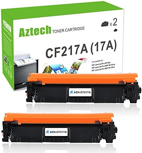 Aztech 2 Pack (WITH CHIP) Toner Compatible for HP CF217A 17A Toner Cartridge for HP Laserjet HP M102W Toner HP MFP M130FW HP Laserjet M130NW M130FN HP M130A HP 102A Toner