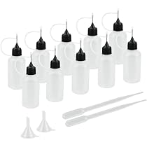24-teiliges Nadelspitzen-Applikator-Set – 6x 30 Ml Flaschen Mit Feinen Nadeln Für Kleber, Farben & Öle – Auslaufsicher