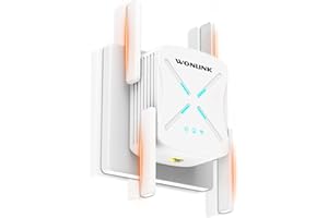 WONLINK Répéteur WiFi 6 AX1800, Repeteur WiFi Puissant Couvre jusqu'à 190m², Amplificateur WiFi avec Port Gigabit, WiFi Extender Double Bande 5GHz & 2.4GHz, Compatible avec Toutes Les Box Internets