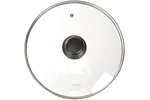 IBILI 970726 Couvercle en verre - Argent ventilé en acier inoxydable - Transparent 26,9 x 26,9 x 6,8 cm